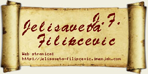 Jelisaveta Filipčević vizit kartica
